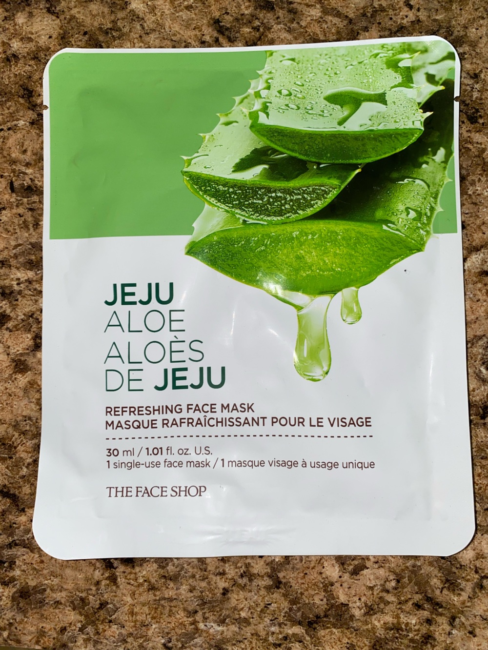The Face Shop Jeju Aloe Refreshing Face Mask – Green